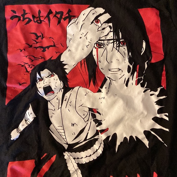 Ripple Junction Naruto Shippuden Small Itachi And Sasuke Short Sleeve Tee Shirt - Picture 3 of 11
